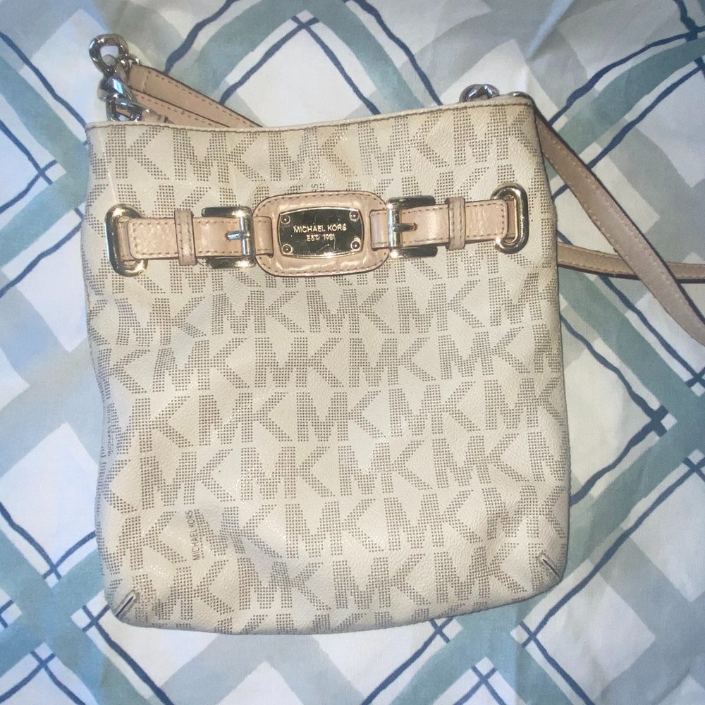 Michael Kors Signature Crossbody, White